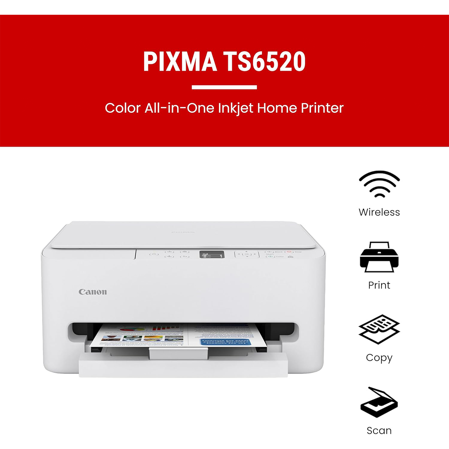 Canon PIXMA TS6520 Wireless Color Inkjet Printer Duplex Printing - Image 8