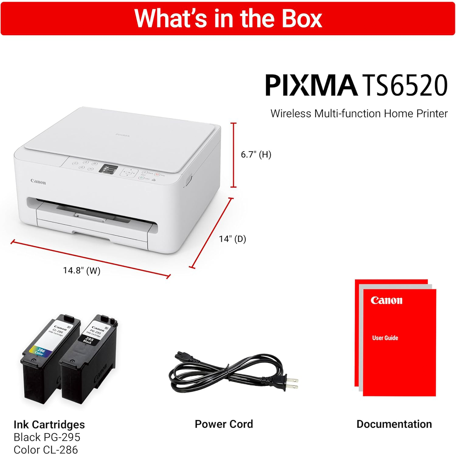 Canon PIXMA TS6520 Wireless Color Inkjet Printer Duplex Printing - Image 7