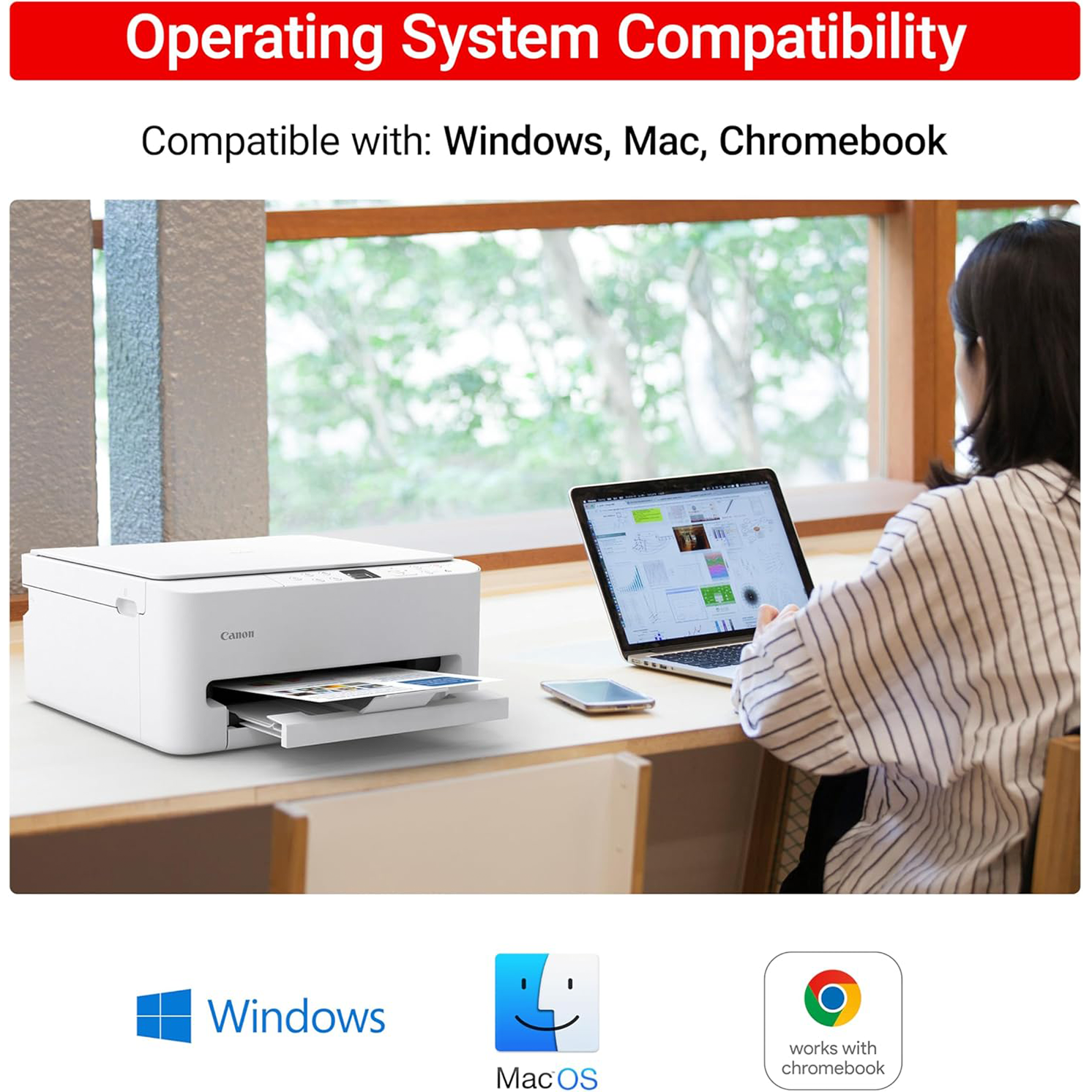 Canon PIXMA TS6520 Wireless Color Inkjet Printer Duplex Printing - Image 2