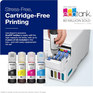 Alternative view of Epson EcoTank ET-2800 Wireless Color All-in-One Cartridge-Free Supertank with Scan and Copy, The Ideal Basic Home Printer